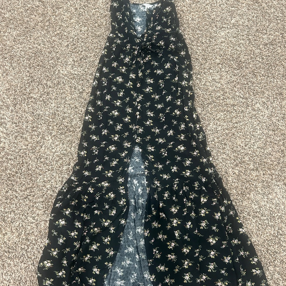 American Eagle Outfitters Black Floral Kids Dress